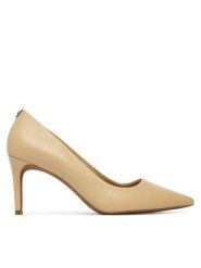 MICHAEL Michael Kors Szpilki Alina 40T6HNMP1L Beżowy. Brązowe szpilki MICHAEL Michael Kors, bez wzorów, ze skóry, bez obcasa. Za 629.99 zł.
