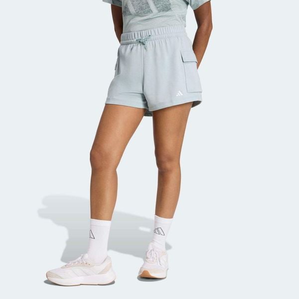 Spodenki fitness damskie ADIDAS. Zielone spodenki sportowe damskie Adidas, bez wzorów, z materiału, sportowe. Za 119.99 zł.