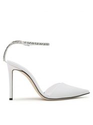 Giuseppe Zanotti Szpilki I250002 Biały. Białe sandały damskie GIUSEPPE ZANOTTI, bez wzorów, ze skóry, bez obcasa. Za 5,669.00 zł.