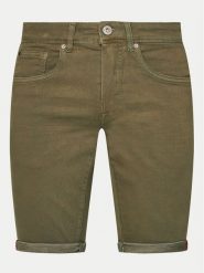 Petrol Industries Szorty jeansowe M-1030-SHO005 Beżowy Regular Fit. Brązowe szorty męskie Petrol Industries, z bawełny, bez kołnierzyka. Za 199.99 zł.
