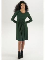 Aniston Sukienka w kolorze zielonym rozmiar: 46. Zielone sukienki damskie Aniston, bez wzorów, z wiskozy, bez kołnierzyka, bez ramiączek, mini. Za 57.60 zł.