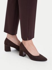 Lasocki Czółenka CEO-HMS3022-4 Brązowy. Brązowe czółenka damskie Lasocki, bez wzorów, ze skóry, bez obcasa. Za 249.99 zł.