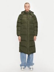Tommy Jeans Płaszcz zimowy Alaska DW0DW18860 Zielony Regular Fit. Zielone kurtki damskie Tommy Jeans, na zimę, xs, bez wzorów, z jeansu. Za 1,119.00 zł.