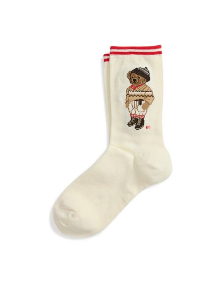 Polo Ralph Lauren Skarpety długie 455982952001 Écru. Skarpetki damskie Polo Ralph Lauren, bez wzorów, z bawełny. Za 119.99 zł.