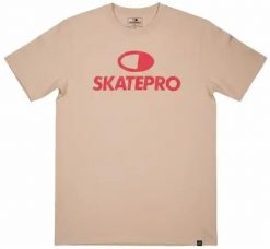 Odzież T-shirts unisex SkatePro Koszulka - S - Cuban Sand. Brązowa t-shirty damskie SKATEPRO, s, bez wzorów, z bawełny, bez kołnierzyka. Za 119.99 zł.