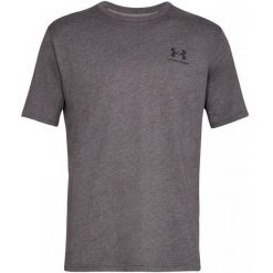 Koszulka fitness męska UNDER ARMOUR Sportstyle z krótkim rękawem. Szare t-shirty sportowe męskie Under Armour, m, bez ramiączek, na fitness i siłownię. W wyprzedaży za 54.85 zł.