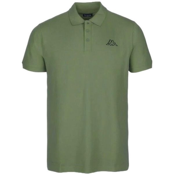 Koszulka Kappa Polo Shirt, Mężczyźni. Zielone koszulki polo męskie Kappa, l, bez wzorów, z bawełny, bez ramiączek. Za 290.00 zł.