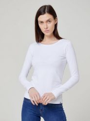 BIG STAR Koszulka w kolorze białym rozmiar: XL. Białe bluzki damskie Big Star, xl, bez wzorów, retro, bez kołnierzyka, bez ramiączek. Za 63.95 zł.