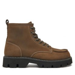 Kozaki Blauer. Brązowe buty zimowe męskie Blauer, bez zapięcia. Za 539.99 zł.
