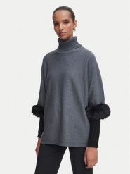 Rinascimento Golf CFM0012388003 Szary Oversize. Szare golfy damskie RINASCIMENTO, l, bez wzorów, z wiskozy, bez ramiączek. Za 414.99 zł.