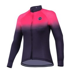 Koszulka rowerowa z długim rękawem damska madani. Czerwone bluzki sportowe damskie MADANI, l, z materiału, bez kołnierzyka, bez ramiączek. Za 59.00 zł.