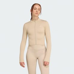Bluza Workout Essentials Full-Zip Knit. Czarne bluzy bez kaptura damskie Adidas, xl. Za 219.00 zł.