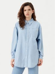 Calvin Klein Jeans Koszula jeansowa J20J225010 Błękitny Oversize. Niebieskie koszule damskie Calvin Klein Jeans, l, bez wzorów, z bawełny, bez kołnierzyka, bez ramiączek. Za 249.99 zł.
