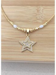 La Asena Pozłacany naszyjnik - dł. 42 cm rozmiar: onesize. Białe naszyjniki damskie La Asena, pozłacane. Za 101.47 zł.