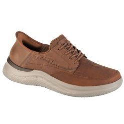 Buty sportowe Sneakersy męskie, Slip-Ins: Rory. Brązowe buty sportowe na co dzień męskie Skechers, bez zapięcia, trekkingowe. Za 379.99 zł.