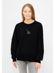 Derbe Bluza w kolorze czarnym rozmiar: S. Czarne bluzy bez kaptura damskie Derbe, s, z bawełny. Za 183.59 zł.