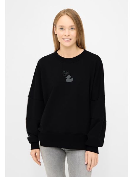 Derbe Bluza w kolorze czarnym rozmiar: XL. Czarne bluzy bez kaptura damskie Derbe, xl, z bawełny. Za 183.59 zł.