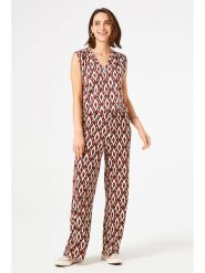 Garcia Top w kolorze czerwono-kremowo-brązowym rozmiar: M. Brązowe spodnie materiałowe damskie Garcia, m, bez wzorów, bez kołnierzyka. Za 68.45 zł.