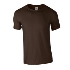 Koszulka Softstyle Dla Dorosłych Unisex. Brązowe bluzki damskie Gildan, xl, bez wzorów, sportowe, bez kołnierzyka, bez ramiączek. Za 34.99 zł.