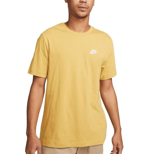 T-Shirt Club Rozmiar M Żółty - AR4997-725. Żółte t-shirty męskie Nike, m, bez wzorów, z bawełny, bez kołnierzyka. Za 128.05 zł.