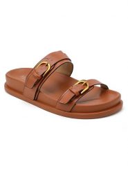 Sixth Sens Klapki w kolorze jasnobrązowym rozmiar: 39. Brązowe klapki damskie Sixth Sens, bez wzorów, bez obcasa. Za 100.99 zł.