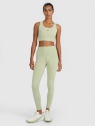 4F Legginsy treningowe szybkoschnące damskie - zielone XL. Zielone legginsy damskie 4f, s, bez wzorów, z dzianiny. Za 119.99 zł.