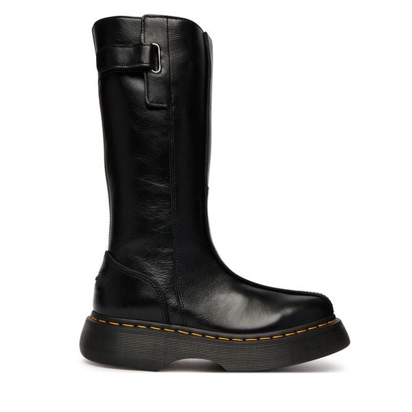 Kozaki Dr. Martens. Czarne kozaki damskie Dr. Martens, bez obcasa, na płaskiej podeszwie. Za 1,039.00 zł.