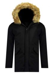 Geographical Norway Parka "Bagway" w kolorze czarnym rozmiar: 3XL. Czarne parki męskie Geographical Norway, xl, z aplikacjami, ze skóry. Za 166.88 zł.