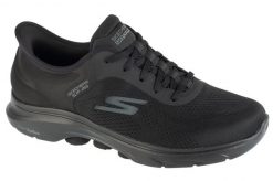 Buty sportowe Sneakersy męskie, Go Walk 7 - Valin. Czarne buty sportowe na co dzień męskie Skechers, z materiału, bez zapięcia, trekkingowe. Za 429.99 zł.