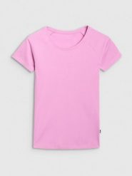 4F T-shirt regular z prążkowanej dzianiny damski - różowy S. Czerwone t-shirty damskie 4f, s, bez wzorów, z bawełny, bez kołnierzyka. W wyprzedaży za 39.99 zł.