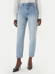 HUGO Jeansy Garlene 50556975 Błękitny Mom Fit. Niebieskie jeansy damskie Hugo. Za 599.99 zł.