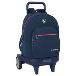 Torba szkolna z kółkami El Ganso Classic Granatowy. Niebieskie torebki klasyczne damskie MBRANDS, bez wzorów, z poliesteru, bez dodatków. Za 334.85 zł.
