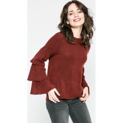 Only - Sweter Flower. Szare swetry klasyczne damskie Only, l, z dzianiny, bez kołnierzyka. W wyprzedaży za 39.90 zł.