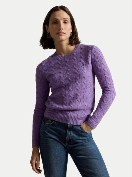 Polo Ralph Lauren Sweter 211971865502 Fioletowy Slim Fit. Fioletowe swetry klasyczne damskie Polo Ralph Lauren, xl, z wełny, bez kołnierzyka. Za 1,199.00 zł.