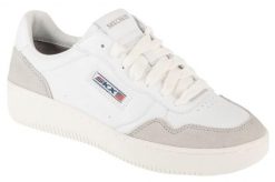 Buty sportowe Sneakersy damskie, Sport Court 2.0 - On The Block. Białe buty sportowe na co dzień damskie Skechers, bez wzorów, z materiału, trekkingowe, Skechers Sport. Za 249.99 zł.