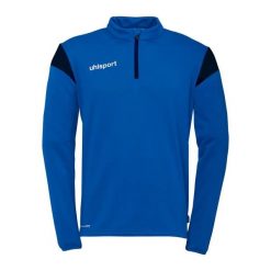 Bluza treningowa z zamkiem błyskawicznym 1/4 Uhlsport Squad 27. Niebieskie bluzy sportowe damskie UHLSPORT, s, bez wzorów, bez ramiączek, bez kaptura. Za 199.00 zł.