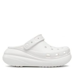 Klapki Crocs. Brązowe klapki damskie Crocs, bez wzorów, bez obcasa. Za 199.99 zł.