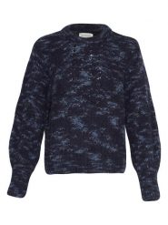 MOSS COPENHAGEN Sweter w kolorze granatowym rozmiar: M/L. Niebieskie swetry klasyczne damskie MOSS COPENHAGEN, l, bez kołnierzyka. Za 202.50 zł.