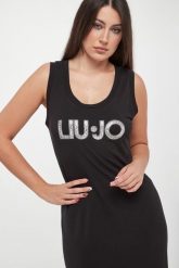Sukienka damska z logo LIU JO. Sukienki damskie Liu Jo, s, bez wzorów, bez kołnierzyka, bez ramiączek. Za 469.00 zł.