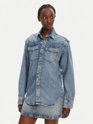 Liu Jo Koszula jeansowa UA5203 D4306 Niebieski Relaxed Fit. Niebieskie koszule damskie Liu Jo, bez wzorów, z bawełny, bez kołnierzyka, bez ramiączek. Za 589.99 zł.