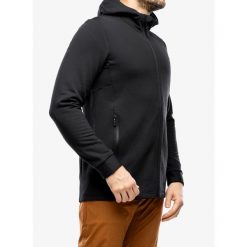 Bluza polarowa męska Mons Royale Arcadia Merino Fleece Hoody. Czarne bluzy bez kaptura męskie Mons Royale, m, z polaru. Za 524.99 zł.