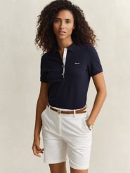 Gant koszulka polo Kobiety Bawełna niebieski, M. Niebieskie topy sportowe damskie Gant, m, bez wzorów, z bawełny, bez ramiączek. Za 329.95 zł.
