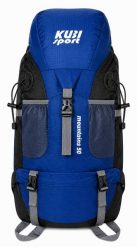 Plecak Mountains 50 L na wędrówki. Niebieskie obuwie trekkingowe damskie KUBISPORT, bez wzorów, z materiału. Za 167.00 zł.