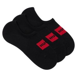 Skarpety krótkie HUGO. Czarne skarpetki męskie Hugo, bez wzorów. Za 79.99 zł.