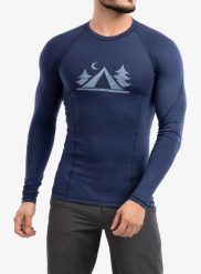 Bluza termoaktywna męska Sensor Merino DF Tee L/S. Niebieskie bluzy bez kaptura męskie Sensor, l, z materiału. Za 317.89 zł.