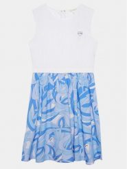 Guess Sukienka codzienna J4GK10 KC7Z0 Biały Regular Fit. Białe sukienki dziewczęce Guess, z aplikacjami, z syntetyku, bez ramiączek. Za 219.99 zł.