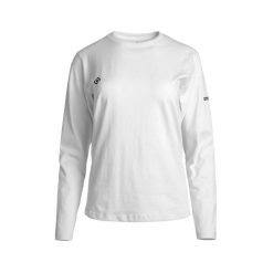 BRIANES Damska koszulka z długim rękawem i okrągłym dekoltem, casualowa. Białe bielizna termoaktywna damska IZAS, bez wzorów. W wyprzedaży za 139.09 zł.