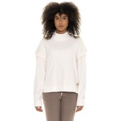 Leone 1947 Warm Touch Women, bluza, Rundhalsausschnitt und Strickeinsätzen. Białe bluzy bez kaptura damskie LEONE 1947 APPAREL. W wyprzedaży za 191.56 zł.