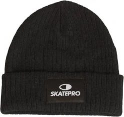 Odzież Beanies unisex SkatePro V2 Czapka Skate - Black. Czarna czapki męskie SKATEPRO, bez wzorów, z materiału. Za 75.99 zł.
