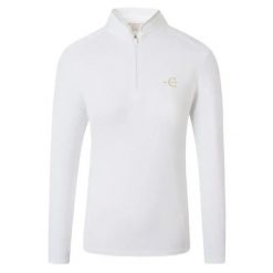 Damska koszulka do jazdy konnej z długim rękawem wedstrichten Covalliero. Białe t-shirty damskie COVALLIERO, l, bez wzorów, z materiału, bez kołnierzyka. Za 161.50 zł.